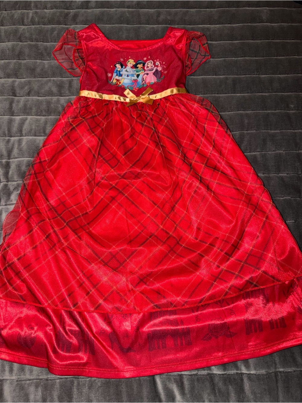 Disney Red Princess Dress with Gold Bow